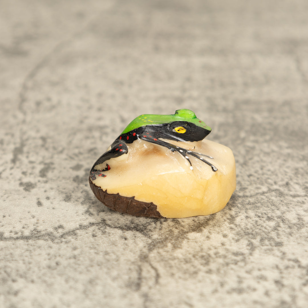 Vintage Poison Dart Tagua Nut Carving