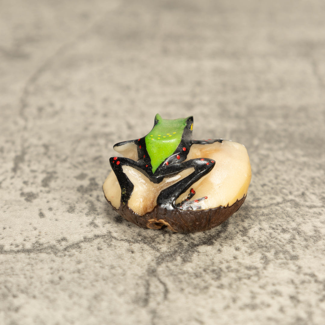 Vintage Poison Dart Tagua Nut Carving