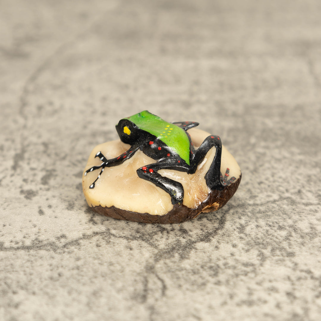 Vintage Poison Dart Tagua Nut Carving