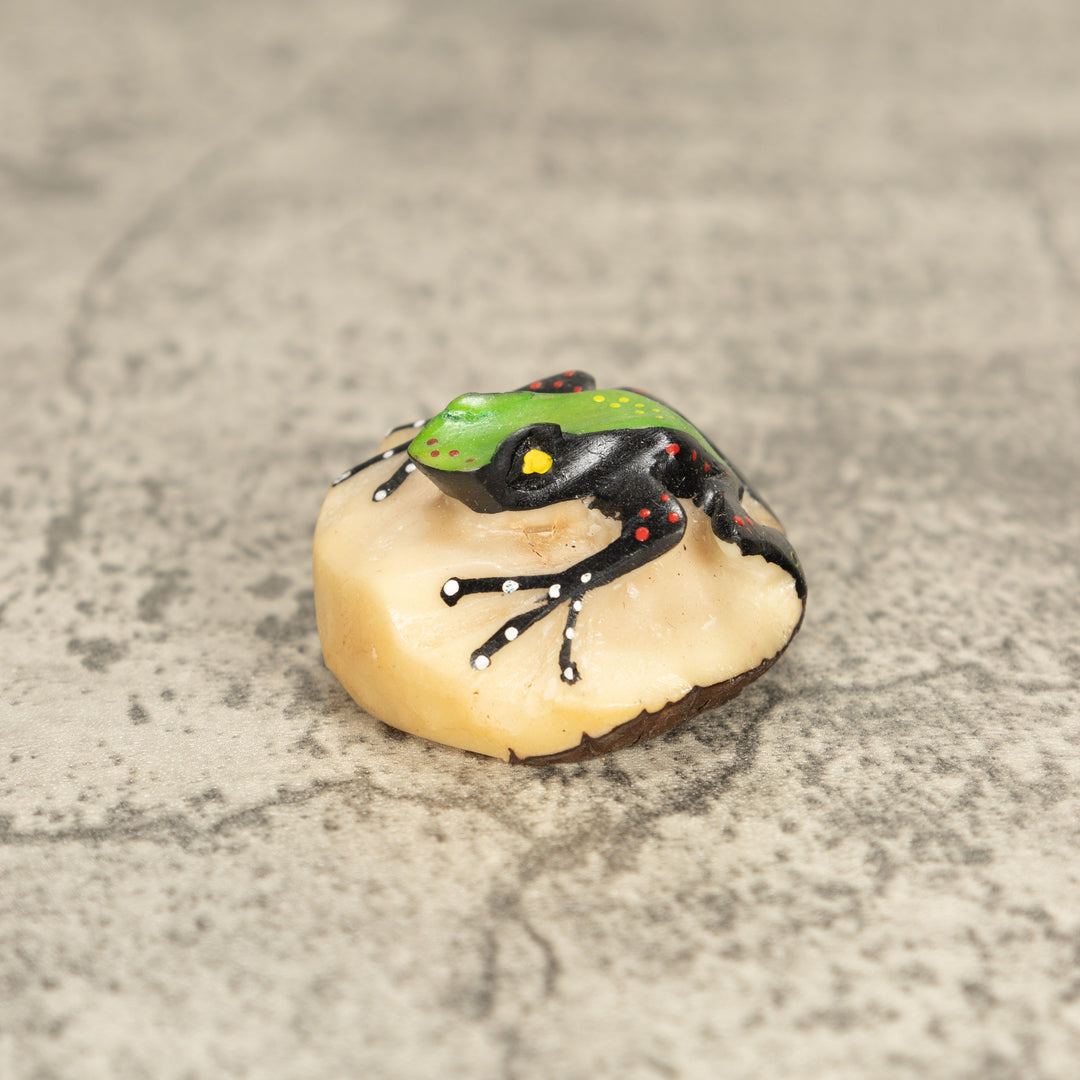 Vintage Poison Dart Tagua Nut Carving