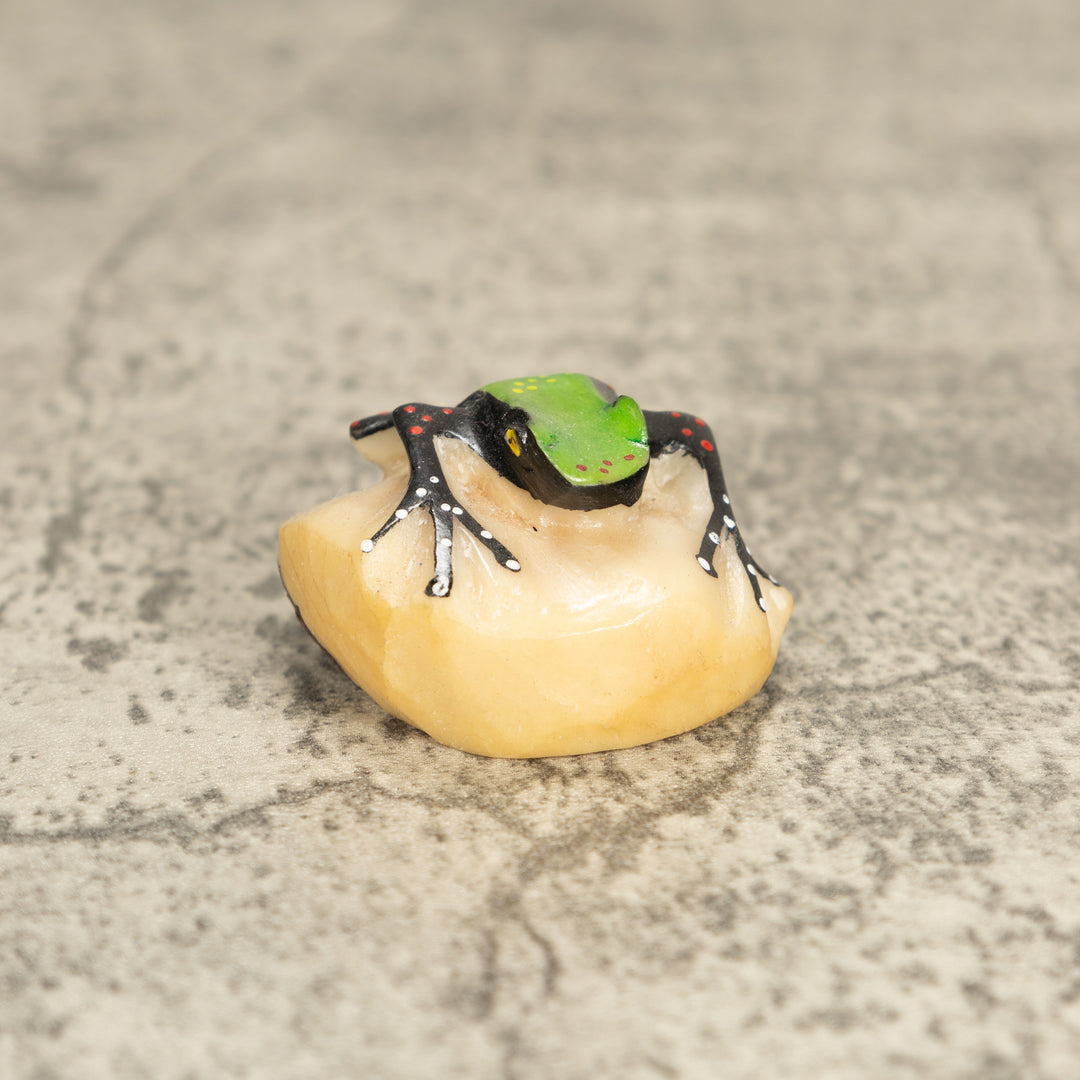 Vintage Poison Dart Tagua Nut Carving