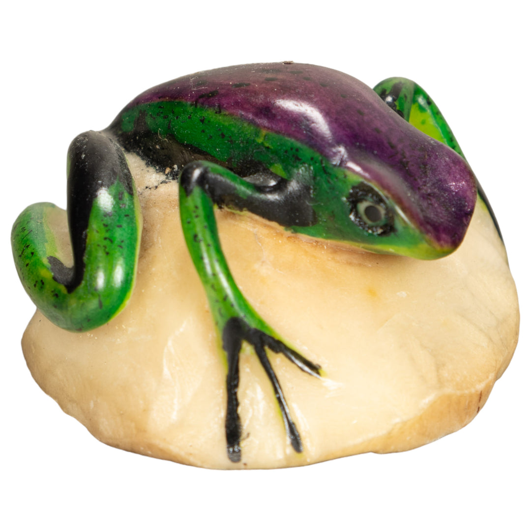 Vintage Poison Dart Tagua Nut Carving