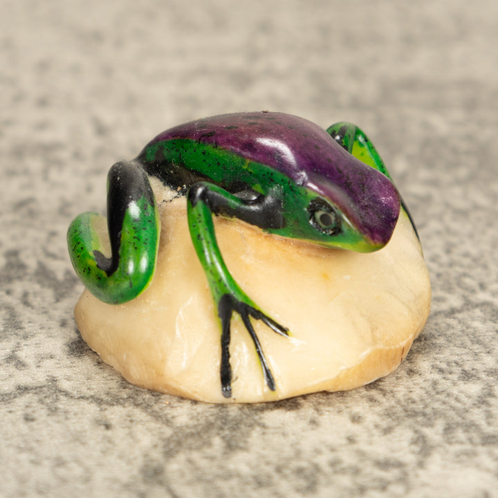 Vintage Poison Dart Tagua Nut Carving