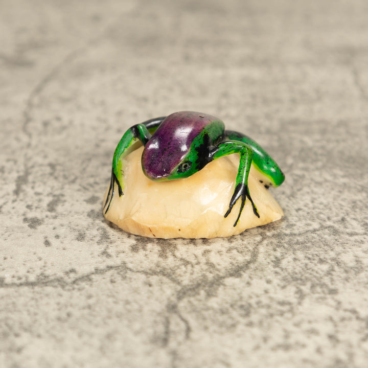 Vintage Poison Dart Tagua Nut Carving