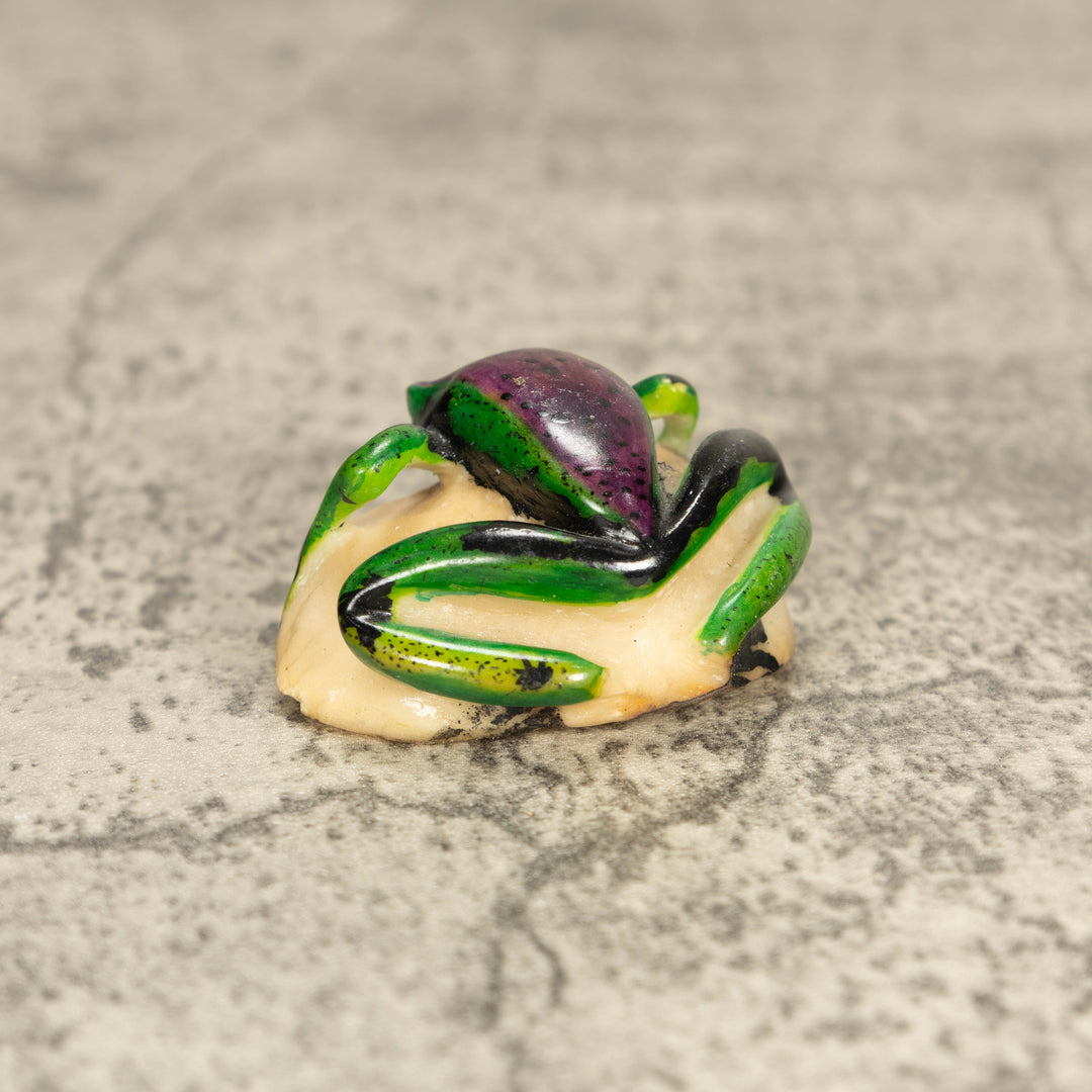 Vintage Poison Dart Tagua Nut Carving