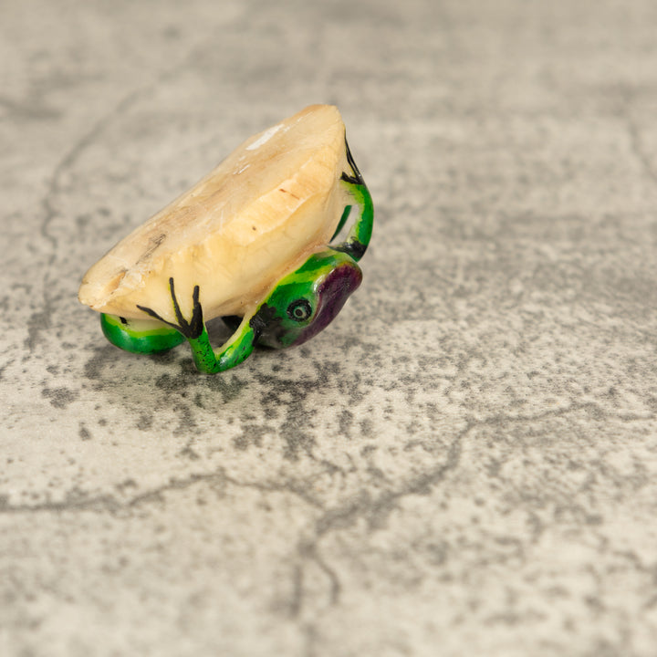 Vintage Poison Dart Tagua Nut Carving