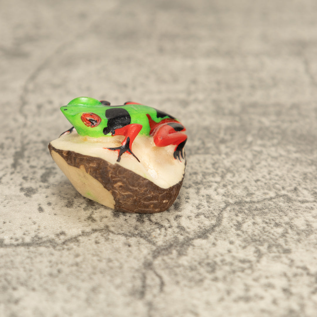 Vintage Poison Dart Tagua Nut Carving