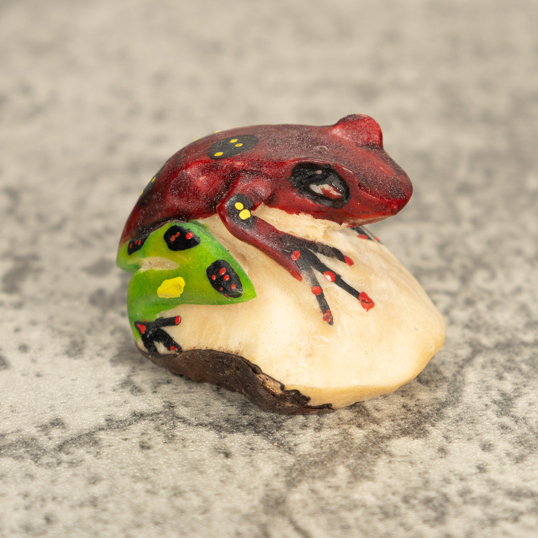 Vintage Poison Dart Tagua Nut Carving