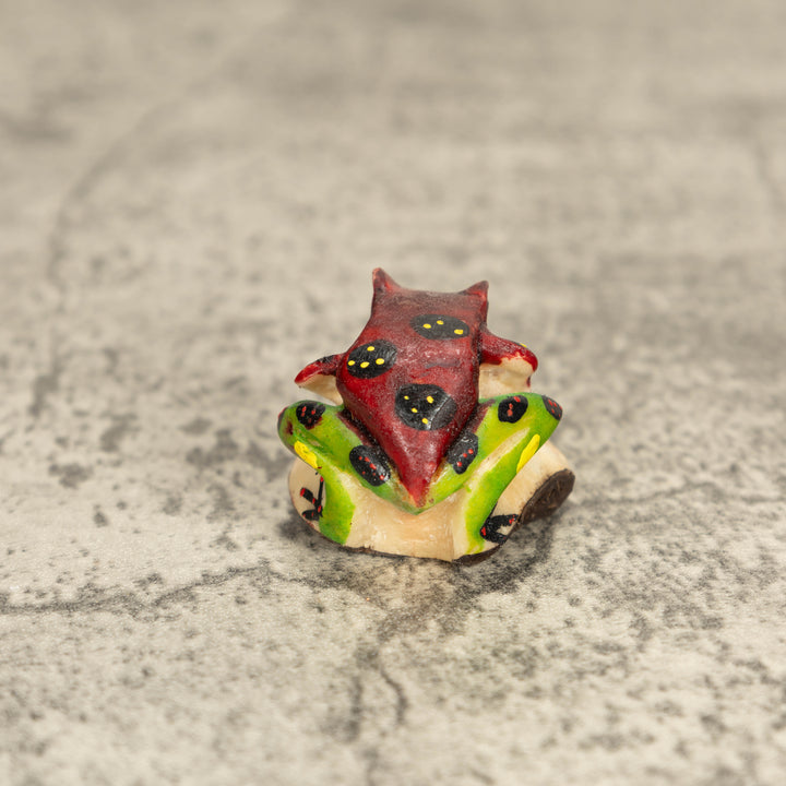 Vintage Poison Dart Tagua Nut Carving