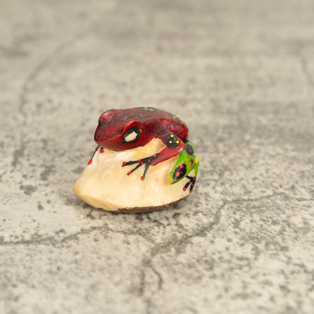 Vintage Poison Dart Tagua Nut Carving