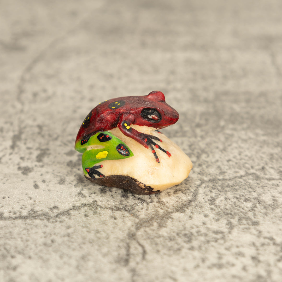 Vintage Poison Dart Tagua Nut Carving