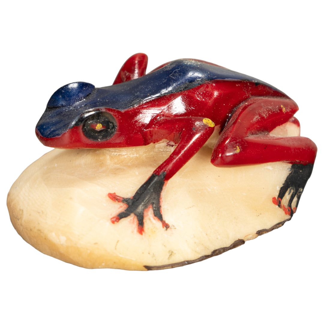 Vintage Poison Dart Tagua Nut Carving