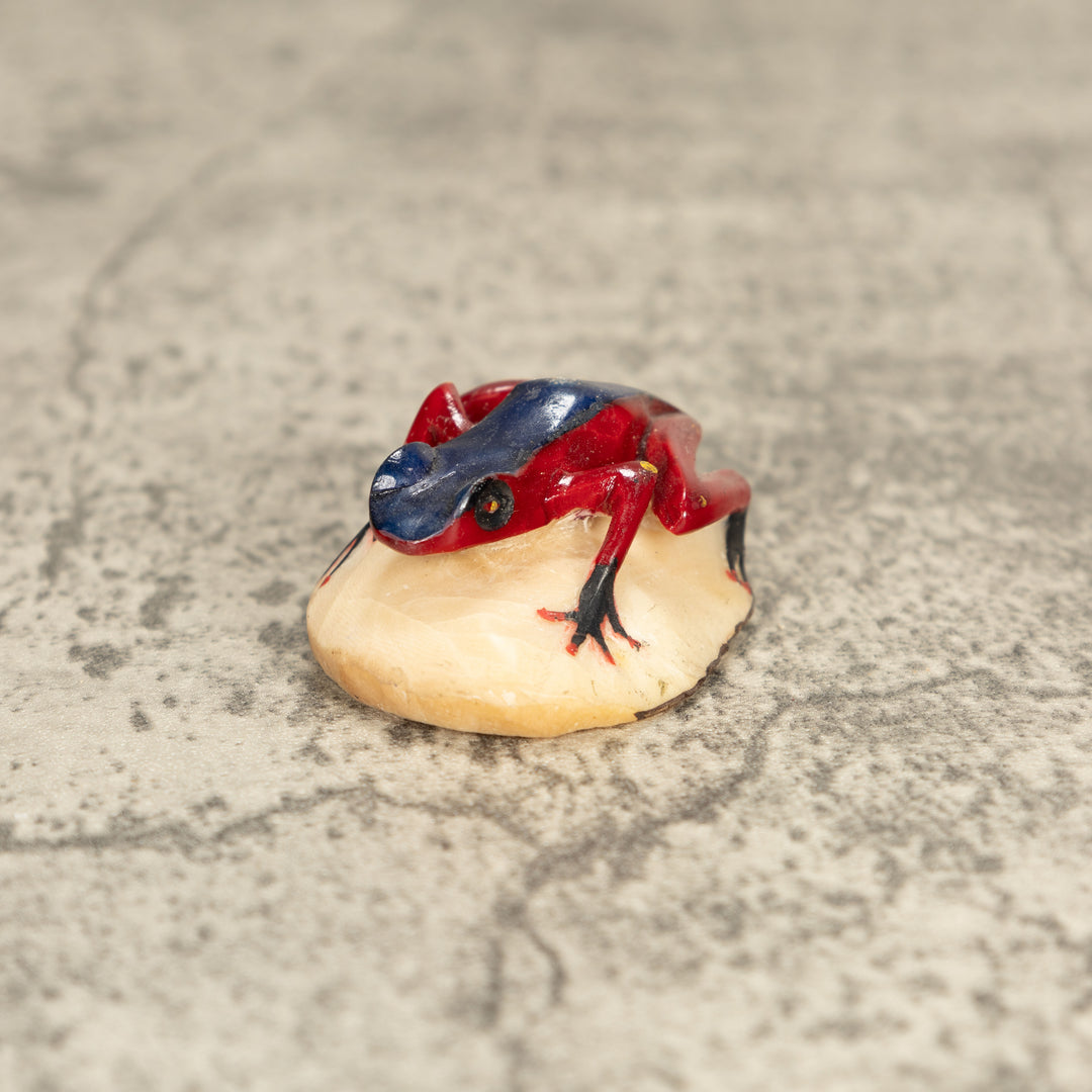 Vintage Poison Dart Tagua Nut Carving