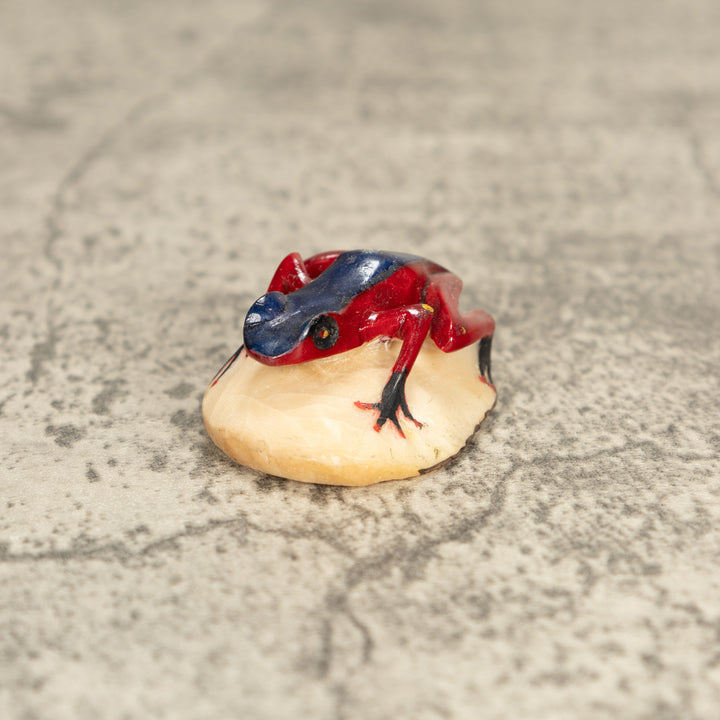 Vintage Poison Dart Tagua Nut Carving