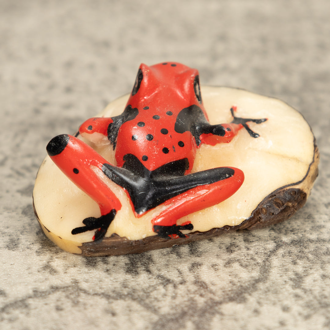 Vintage Poison Dart Tagua Nut Carving