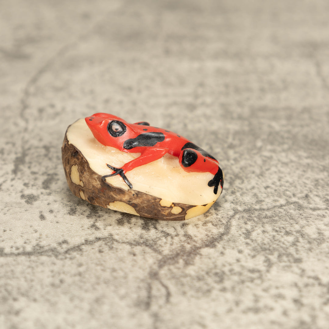 Vintage Poison Dart Tagua Nut Carving