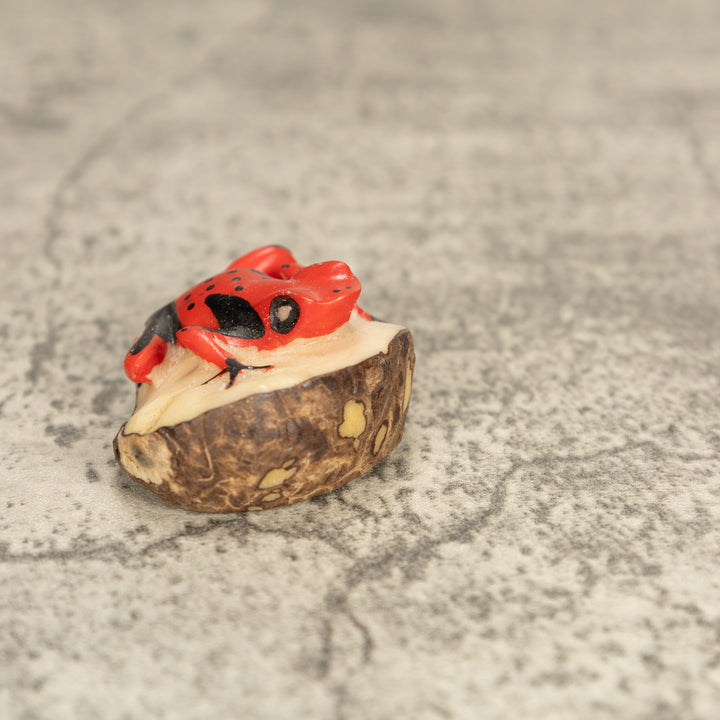 Vintage Poison Dart Tagua Nut Carving