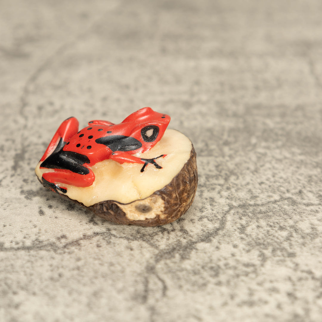 Vintage Poison Dart Tagua Nut Carving