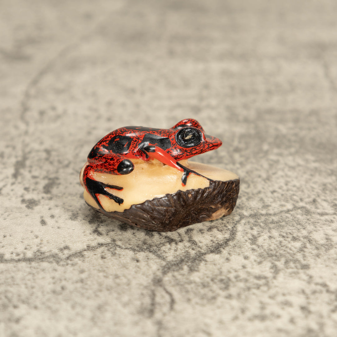 Vintage Poison Dart Tagua Nut Carving