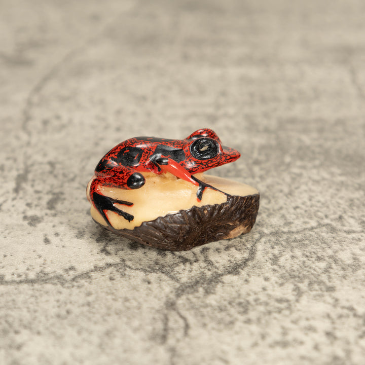 Vintage Poison Dart Tagua Nut Carving