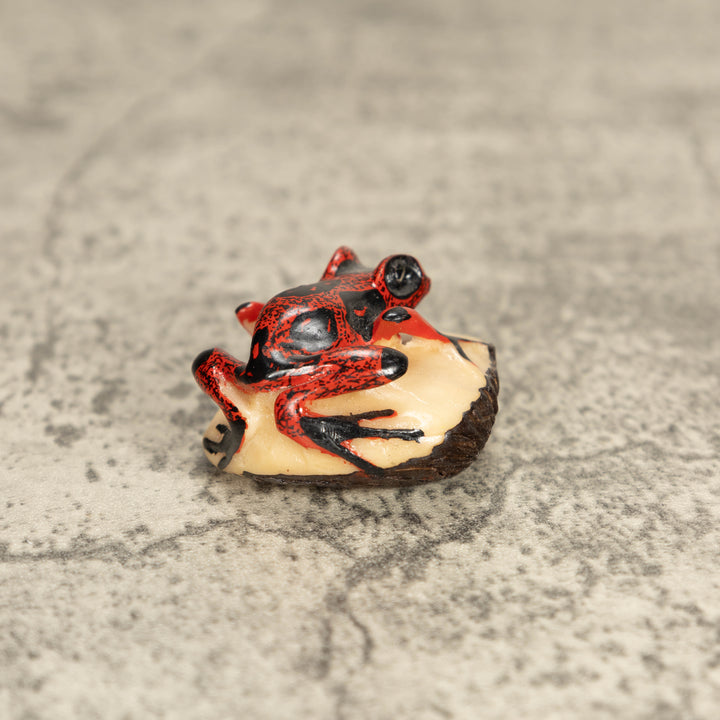 Vintage Poison Dart Tagua Nut Carving