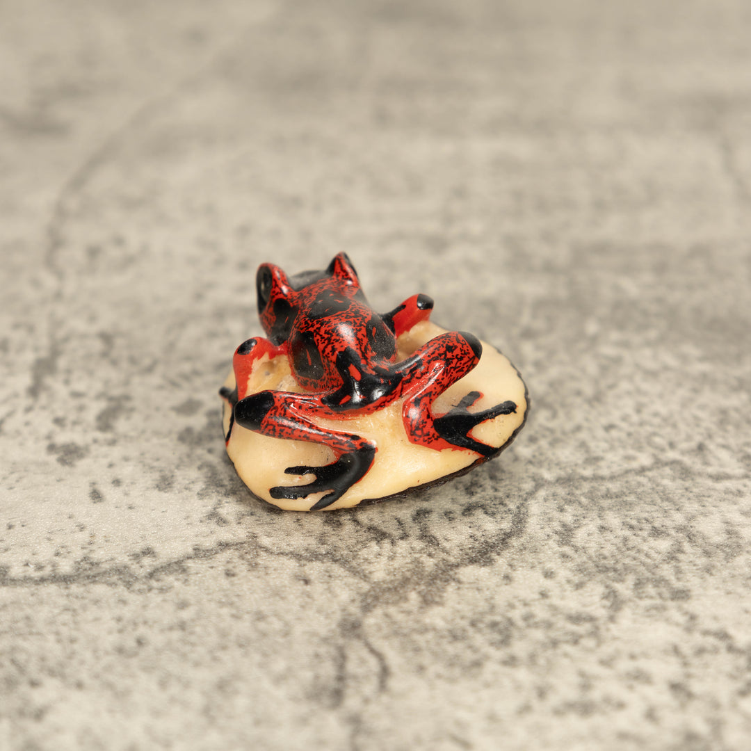 Vintage Poison Dart Tagua Nut Carving