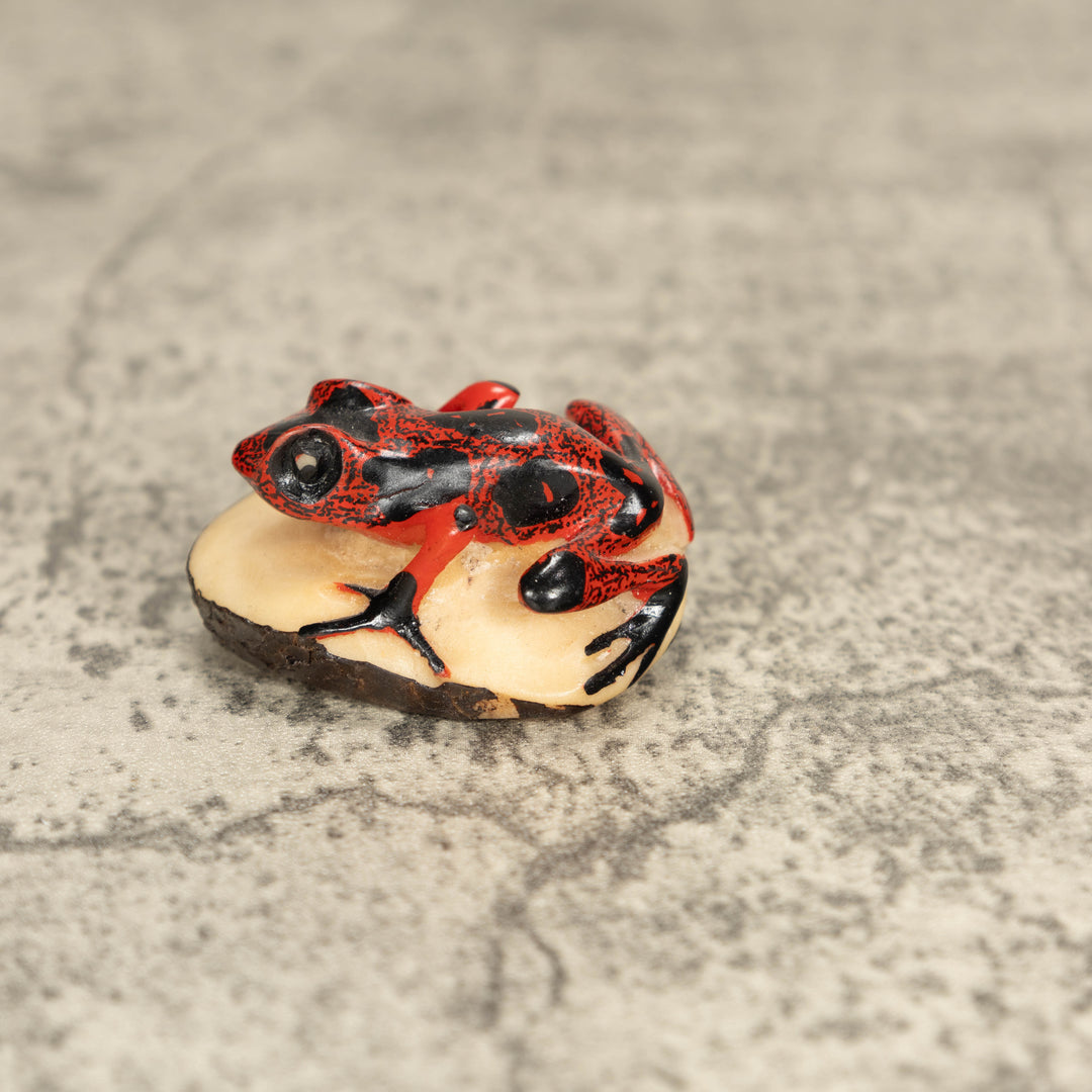 Vintage Poison Dart Tagua Nut Carving