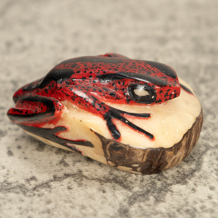 Vintage Poison Dart Tagua Nut Carving