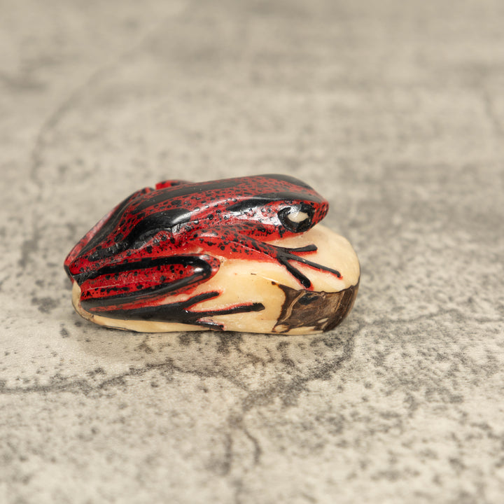 Vintage Poison Dart Tagua Nut Carving