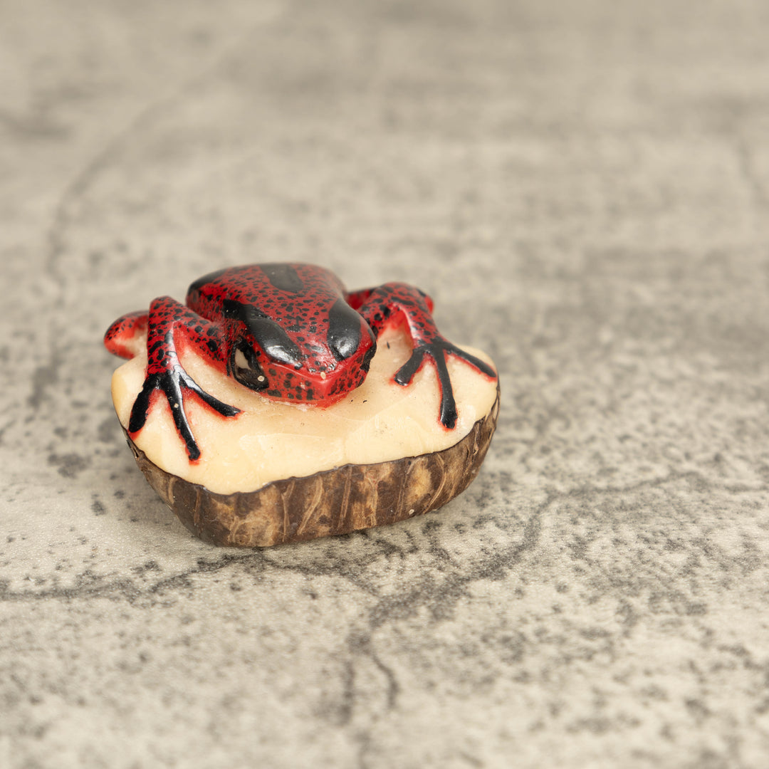 Vintage Poison Dart Tagua Nut Carving