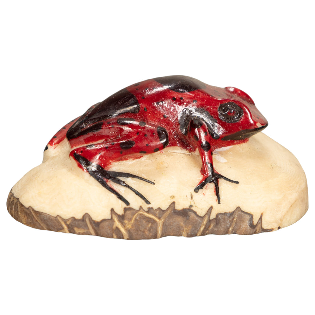 Vintage Poison Dart Tagua Nut Carving