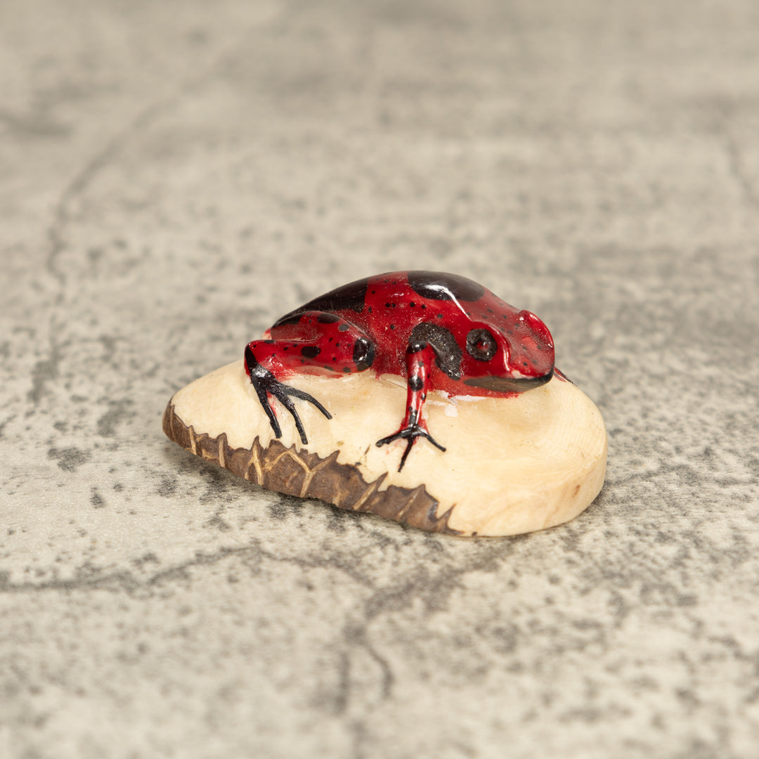 Vintage Poison Dart Tagua Nut Carving