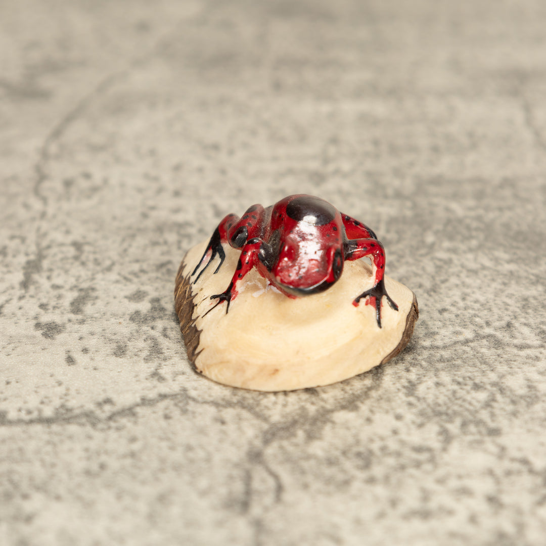 Vintage Poison Dart Tagua Nut Carving