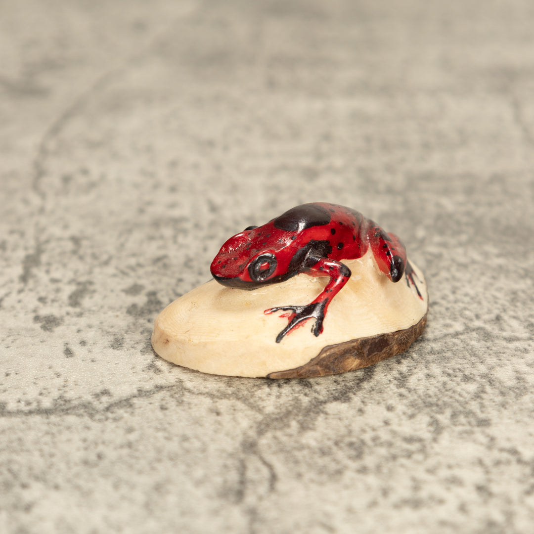 Vintage Poison Dart Tagua Nut Carving