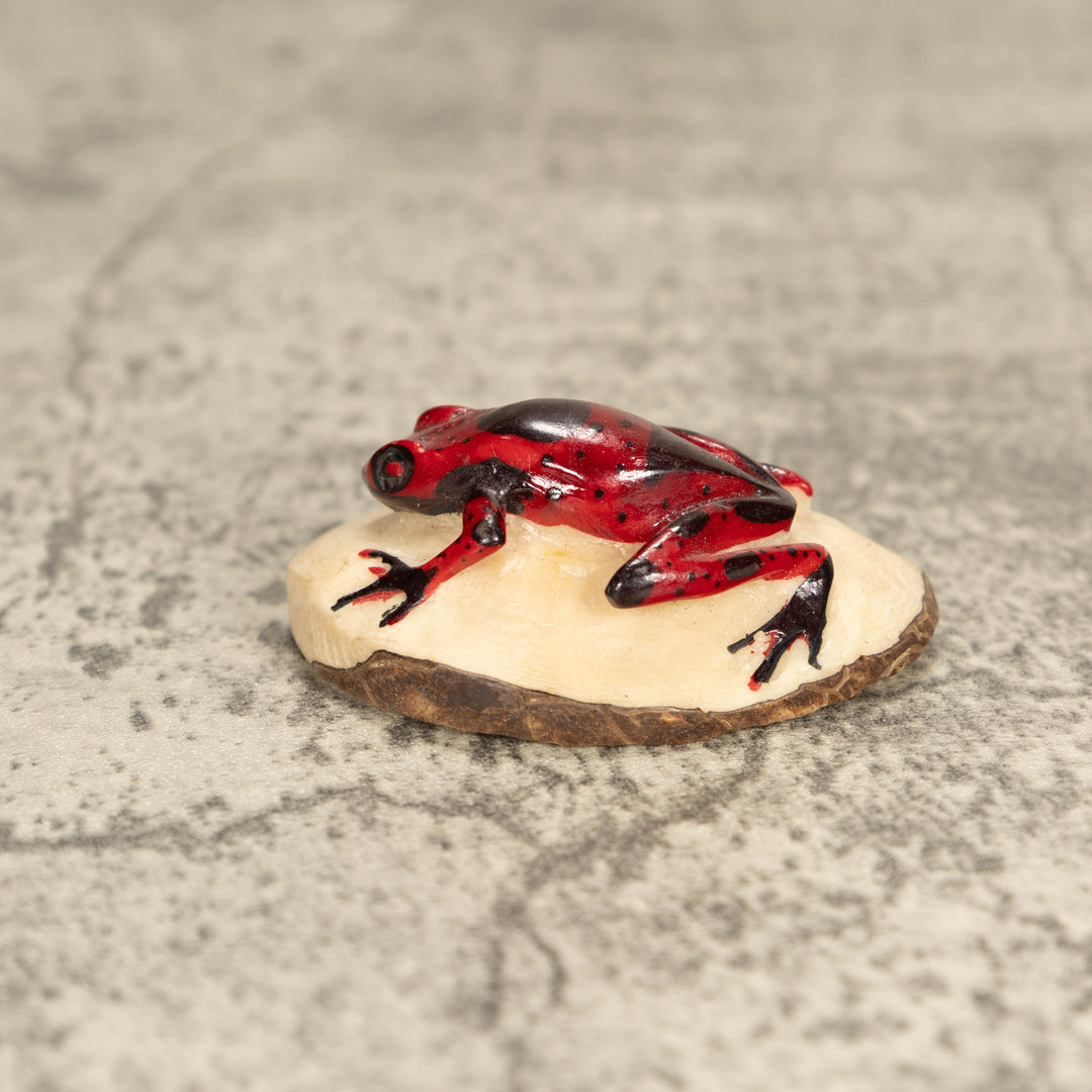 Vintage Poison Dart Tagua Nut Carving