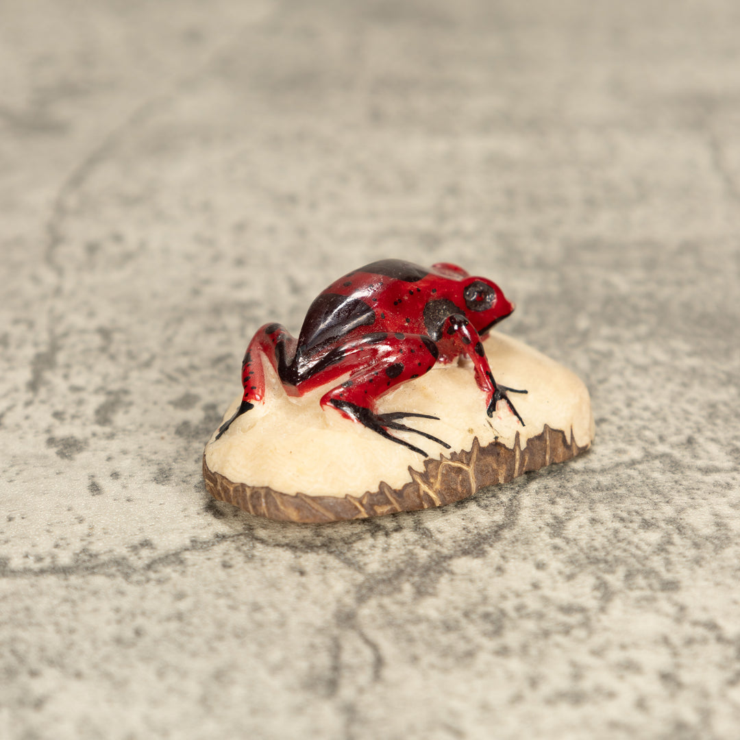 Vintage Poison Dart Tagua Nut Carving