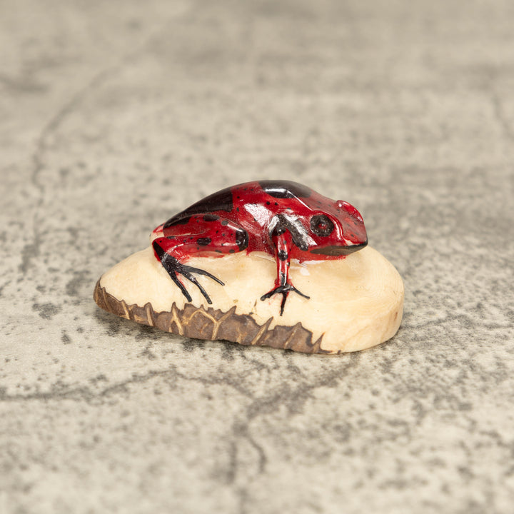 Vintage Poison Dart Tagua Nut Carving