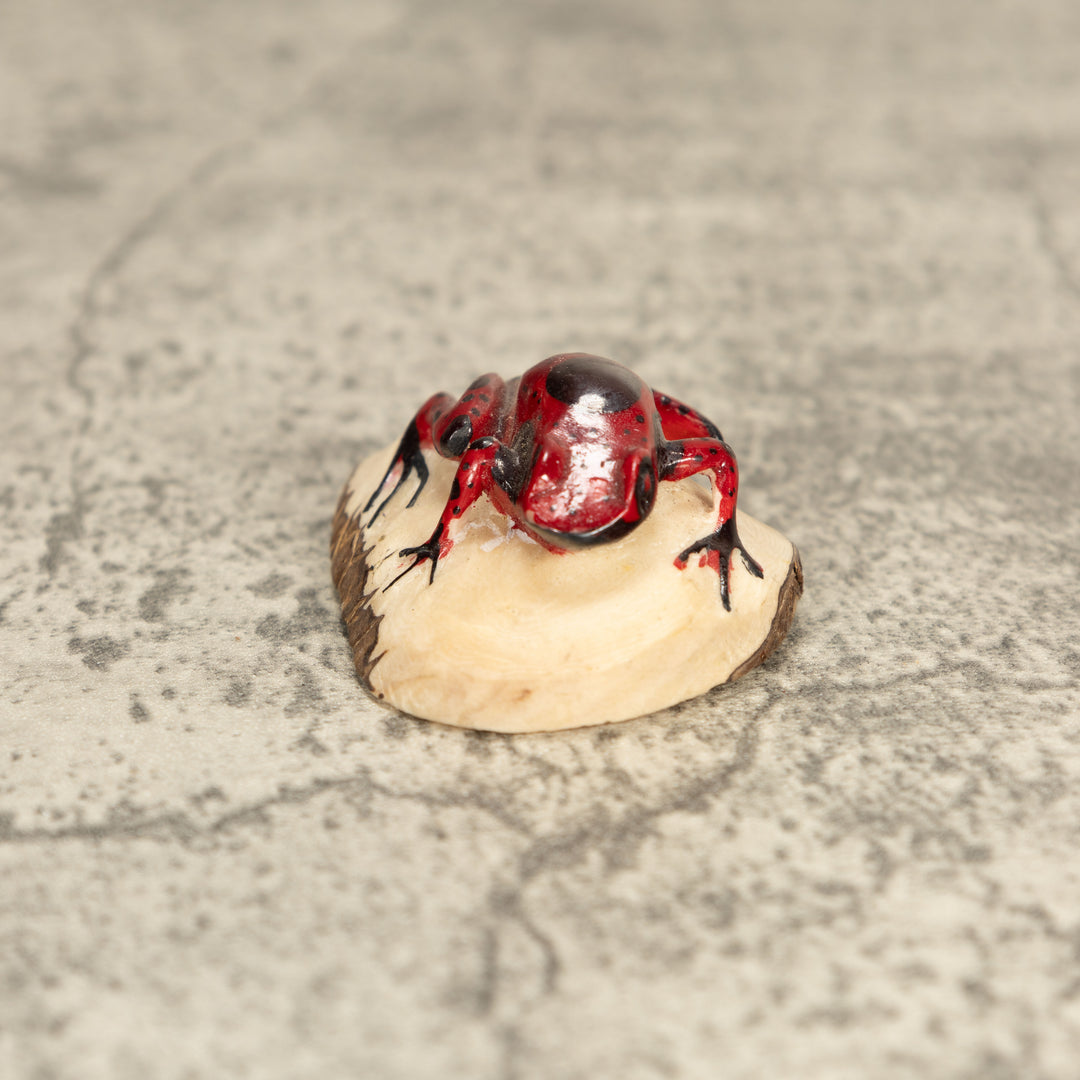 Vintage Poison Dart Tagua Nut Carving