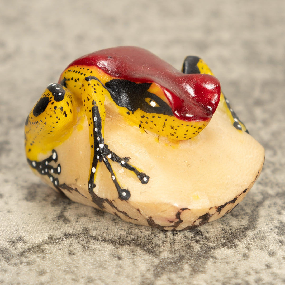 Vintage Poison Dart Tagua Nut Carving