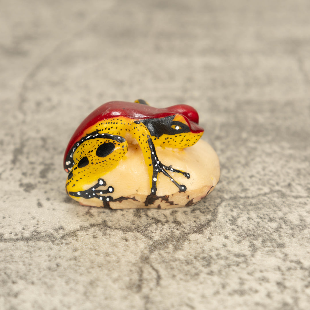 Vintage Poison Dart Tagua Nut Carving