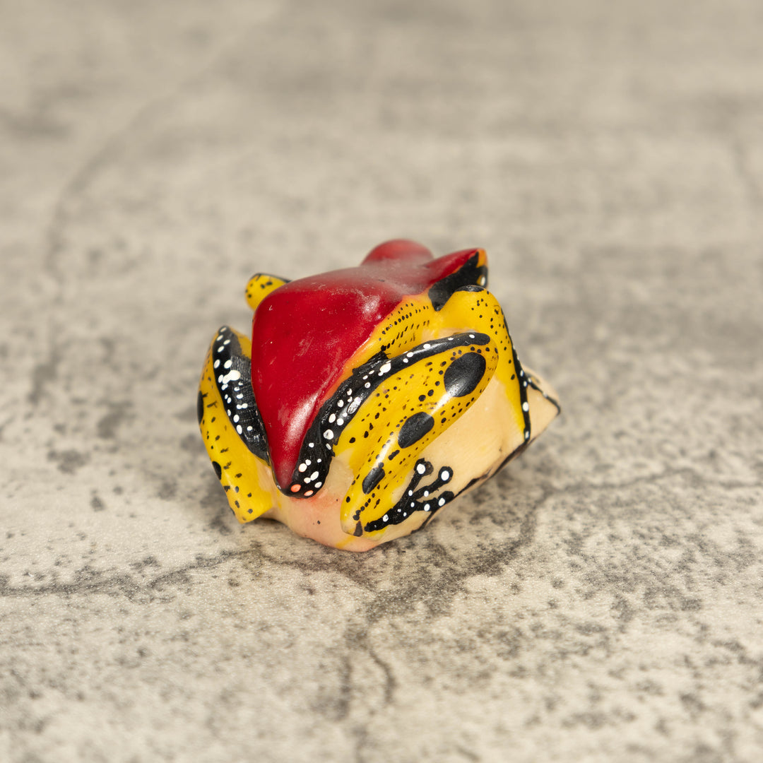 Vintage Poison Dart Tagua Nut Carving