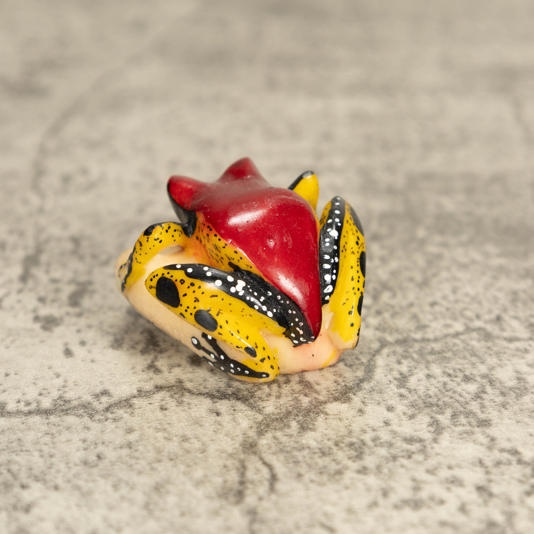 Vintage Poison Dart Tagua Nut Carving