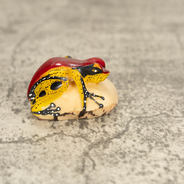 Vintage Poison Dart Tagua Nut Carving