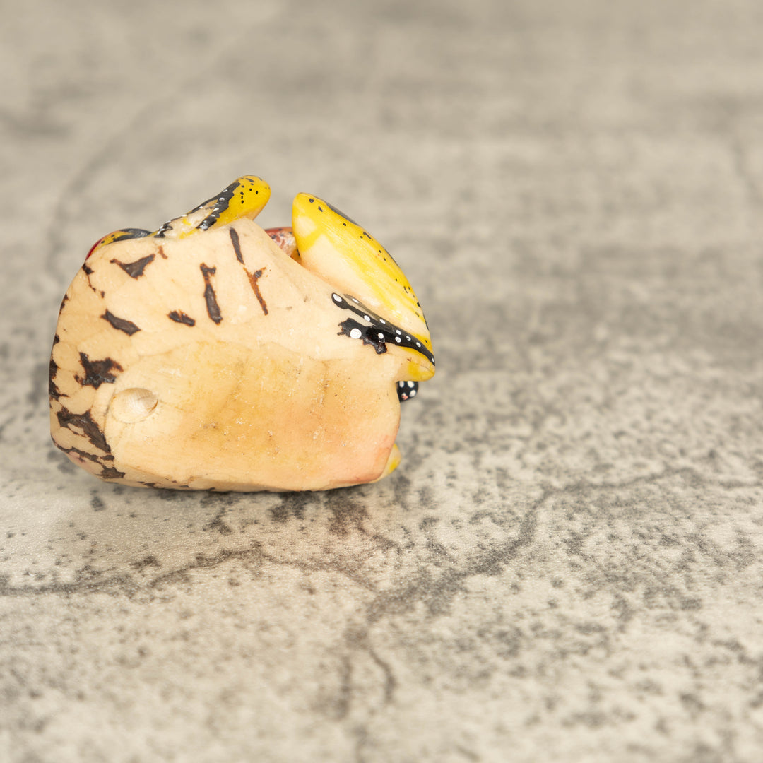 Vintage Poison Dart Tagua Nut Carving