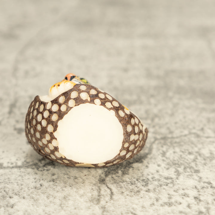 Bengal Tiger Cat Tagua Nut Carving