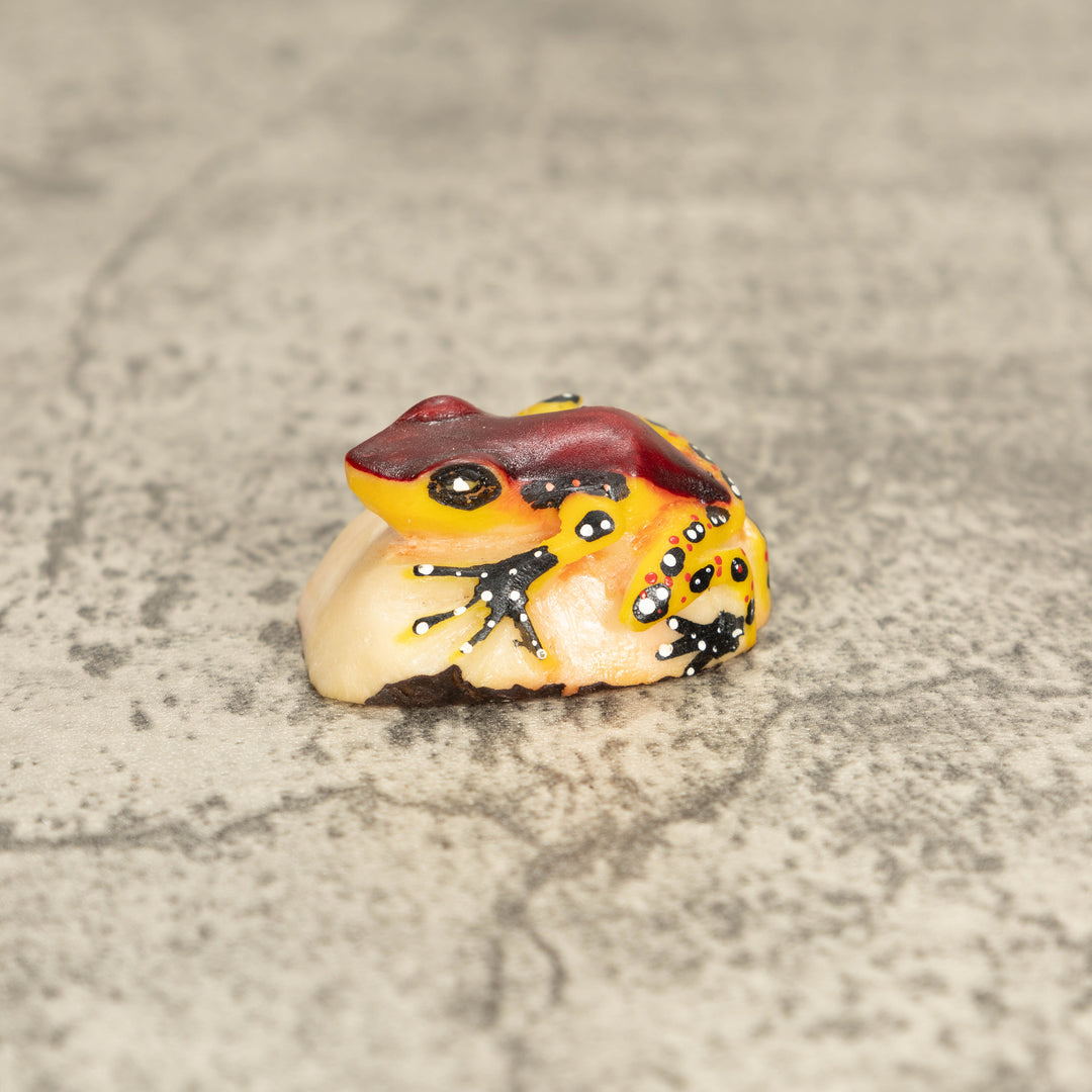 Vintage Poison Dart Tagua Nut Carving