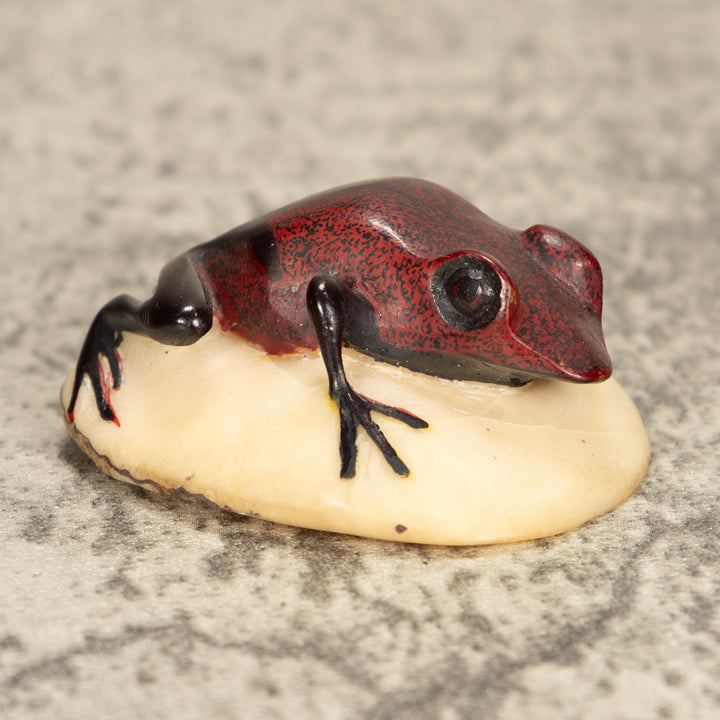 Vintage Poison Dart Tagua Nut Carving