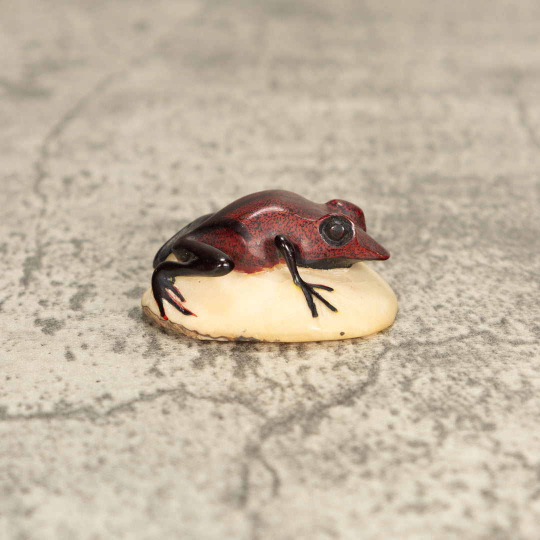 Vintage Poison Dart Tagua Nut Carving