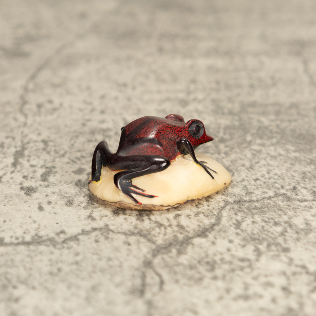 Vintage Poison Dart Tagua Nut Carving