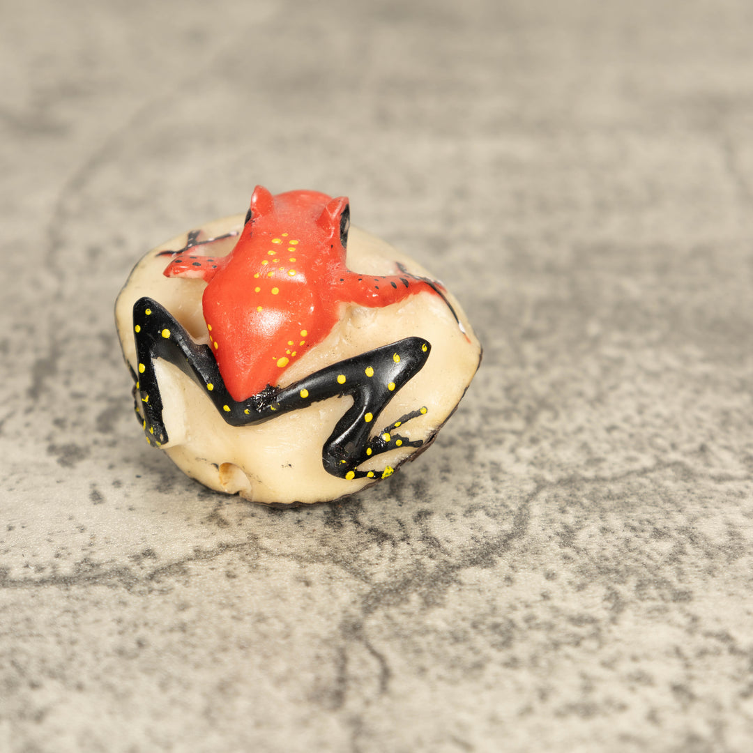 Vintage Poison Dart Tagua Nut Carving